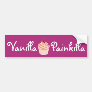 Vanilla Painkilla Humorous Cupcake Customizable Bumper Sticker