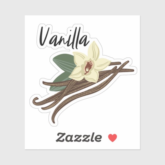 Vanilla Pod Spice Jar Sticker (Sheet)