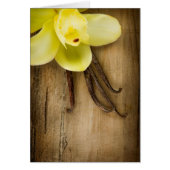 Vanilla Pods and Flower over Wooden Background (Front)