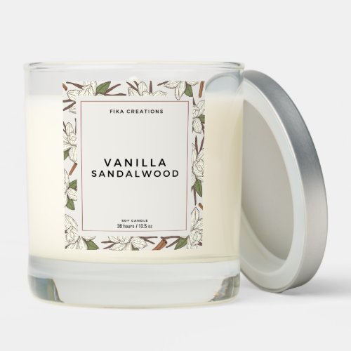 Vanilla Sandalwood  Scented Candle
