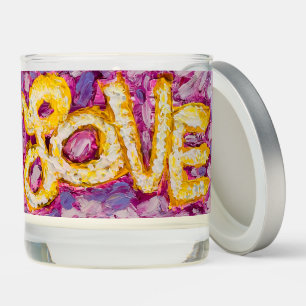 Vanilla Sandalwood Scented LOVE Jar Candle