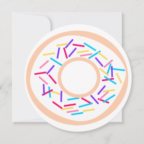 Vanilla Sprinkles Donut Thank You Card