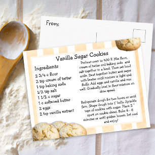 Vanilla Sugar Cookies Recipe Card
