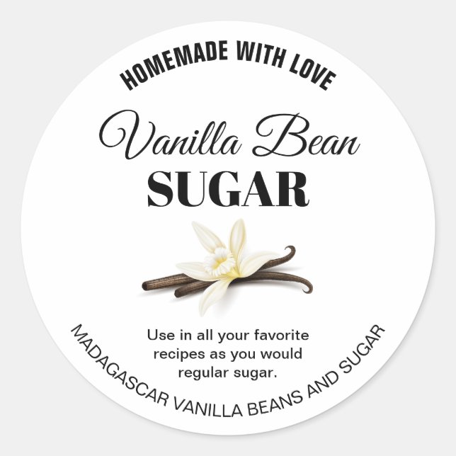 Vanilla Sugar Custom Labels VS001rd (Front)