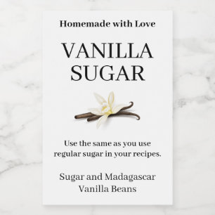 Vanilla Sugar Modern Label Sticker VS102tr