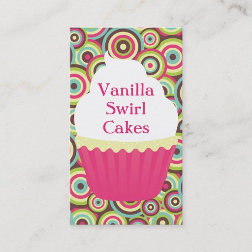 Customizable Vanilla Swirl Vertical Bizcard Business Card Templates