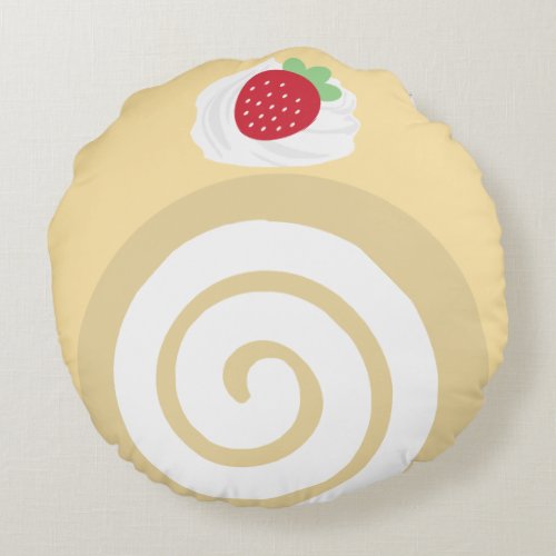 Vanilla Swiss Roll Cake Pillow