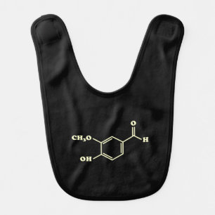 Vanilla Vanillin Molecular Chemical Formula Baby Bib