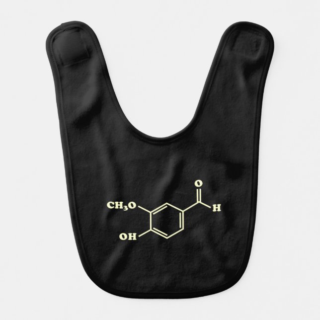 Vanilla Vanillin Molecular Chemical Formula Baby Bib (Front)
