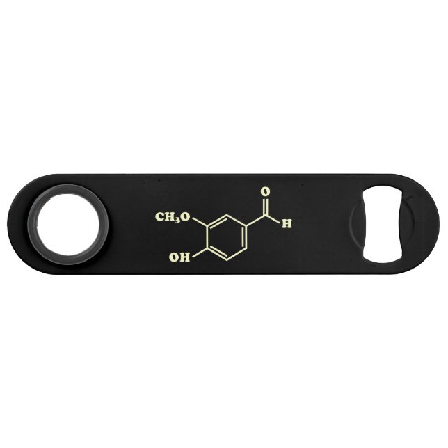 Vanilla Vanillin Molecular Chemical Formula Bar Key (Front (Horizontal))