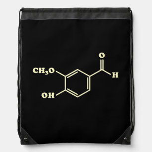 Vanilla Vanillin Molecular Chemical Formula Drawstring Bag