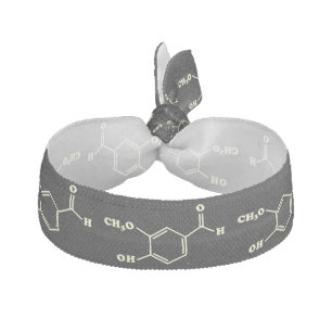 Vanilla Vanillin Molecular Chemical Formula Elastic Hair Tie