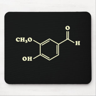 Vanilla Vanillin Molecular Chemical Formula Mouse Pad