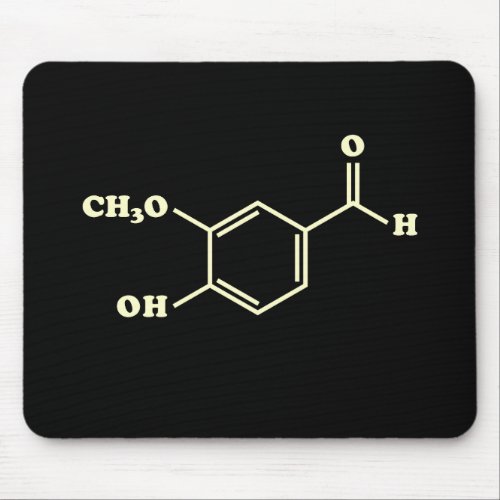 Vanilla Vanillin Molecular Chemical Formula Mouse Pad