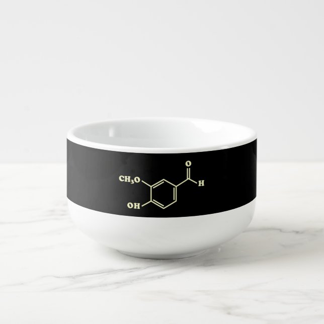 Vanilla Vanillin Molecular Chemical Formula Soup Mug (Front)