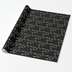 Vanilla Vanillin Molecular Chemical Formula Wrapping Paper