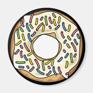 Vanilla with Sprinkles Donut Magnet