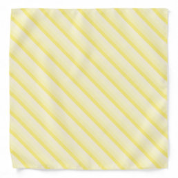 Vanilla Yellow Stripes Trendy Elegant Template Bandana