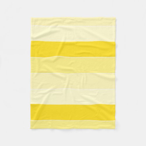 Vanilla Yellow White Stripes Stylish Template Fleece Blanket