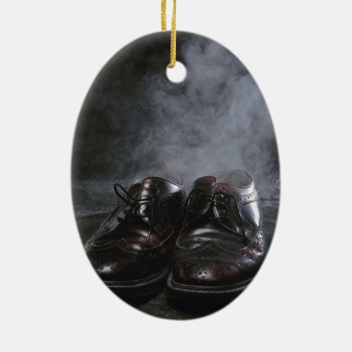 Vanished Shoes and smoke Ceramic Ornament