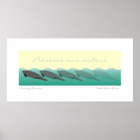 Vanishing Manatees - Preserve our waters 36 x 18