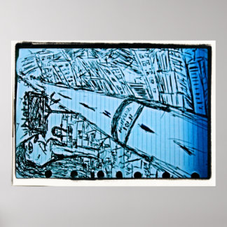 vanishing point drawing 2 poster
