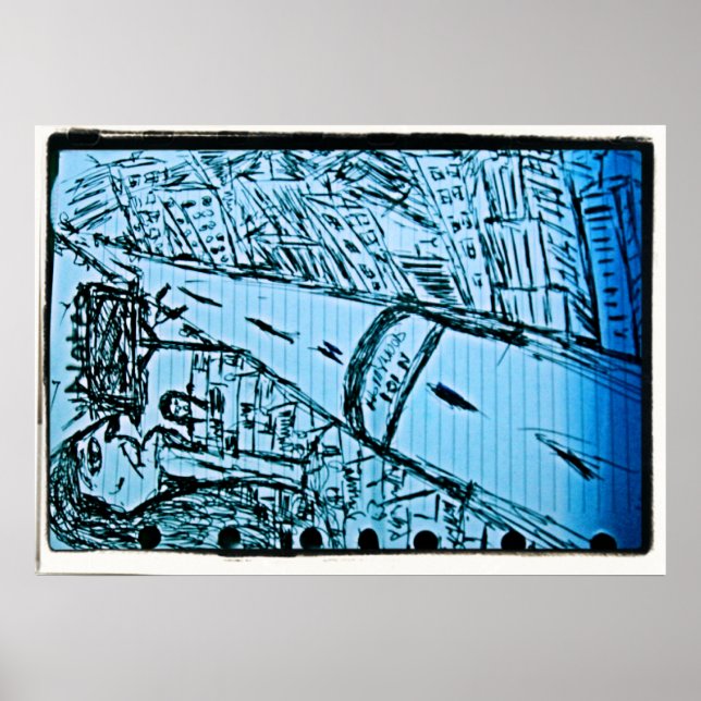 vanishing point drawing 2 poster (Front)