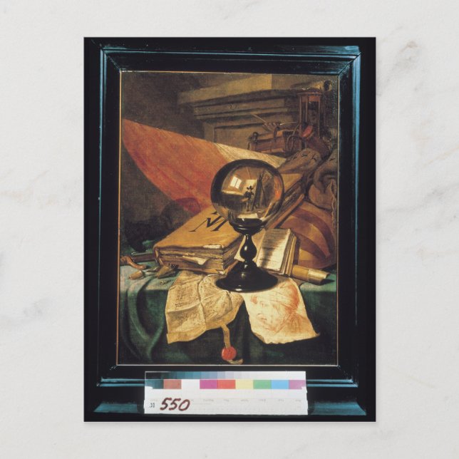 Vanitas with a Crystal Ball Postcard (Front)
