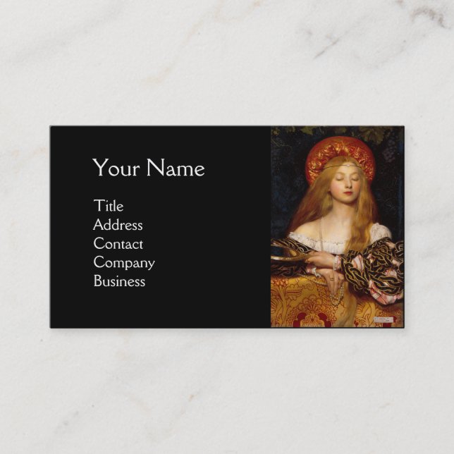 VANITY BEAUTY-FASHION COSTUME DESIGNER ,Black Business Card (Front)