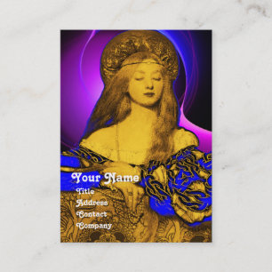 VANITY BEAUTY FASHION COSTUME DESIGNER Blue Damask Business Card