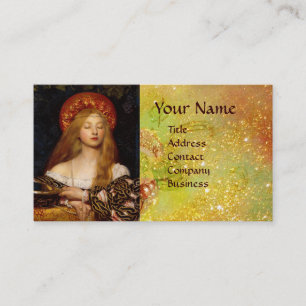 VANITY BEAUTY FASHION COSTUME DESIGNER Gold Yellow Business Card