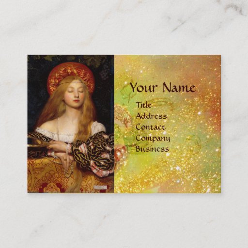 Customizable VANITY BEAUTY FASHION COSTUME DESIGNER Gold Yellow Business Card Templates