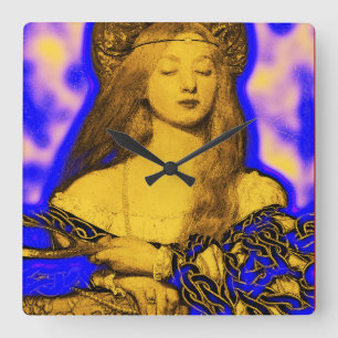 VANITY BEAUTY-FASHION COSTUME DESIGNER SQUARE WALL CLOCK