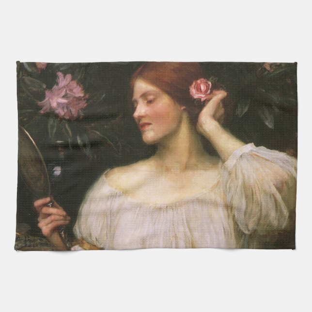 Vanity by John William Waterhouse Kitchen Towel (Horizontal)