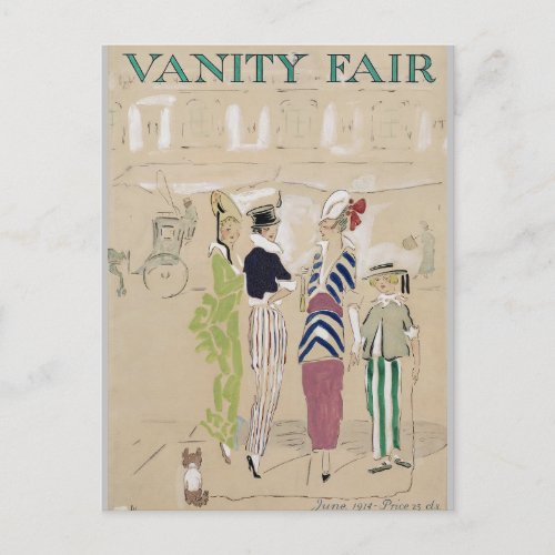 Vanity Fair Vintage Magazine Cover Holiday Postcard