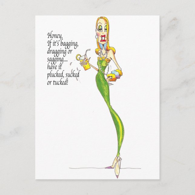 vanity girls humor postcard (Front)