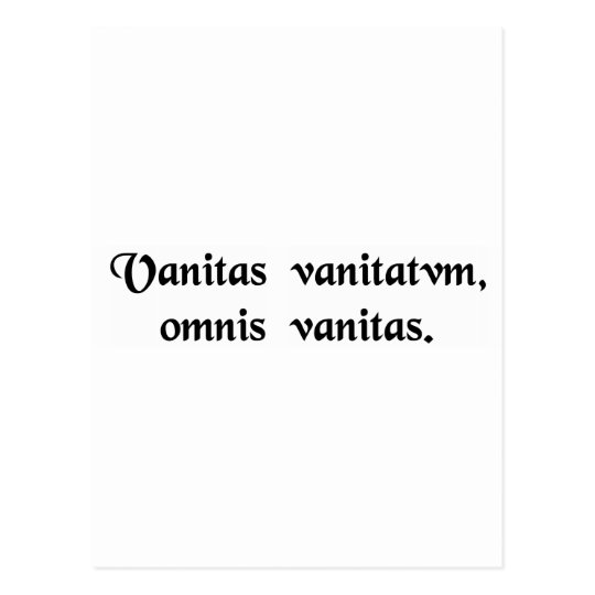 Vanity Of Vanities All Is Postcard Zazzle Com Vanity Of Vanities All Is Postcard