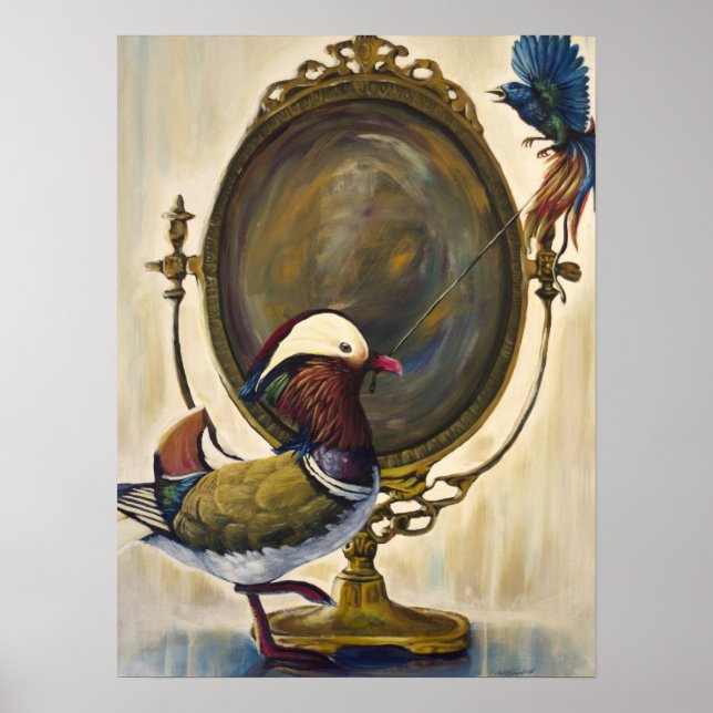 Vanity - Pop surrealism Birds Painting Poster (Front)