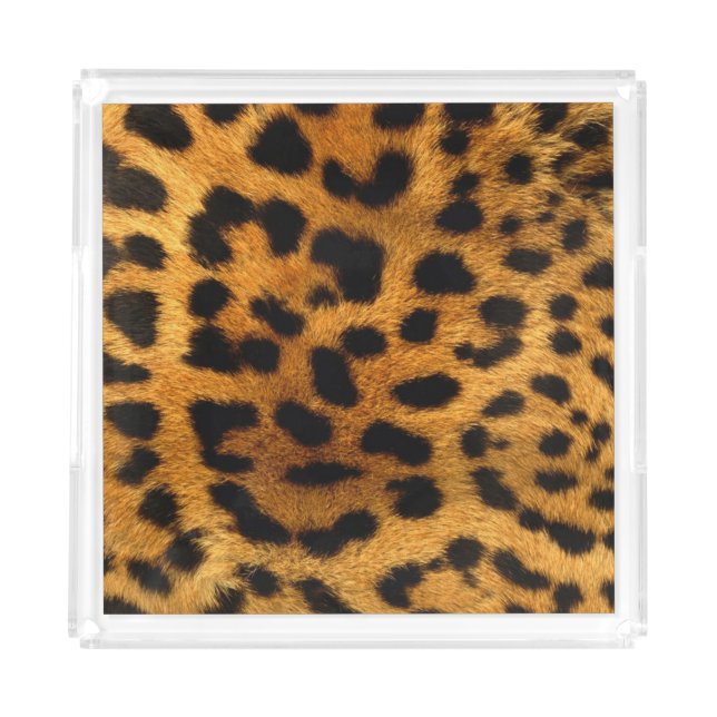 Vanity Tray/Leopard Print Acrylic Tray (Front)