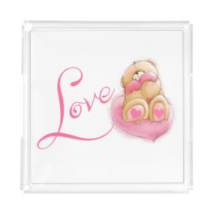 Vanity Tray/Teddy Bear Acrylic Tray