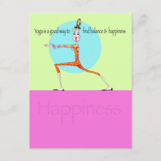 Vanity Yoga Happiness postcard (Front)