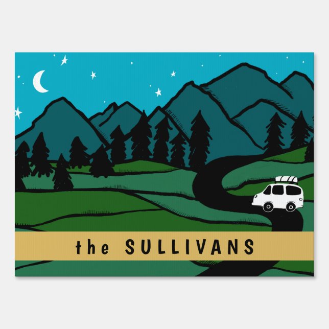 Vanlife Camper RVing CUSTOMIZED & SITE OCCUPIED Sign (Front)