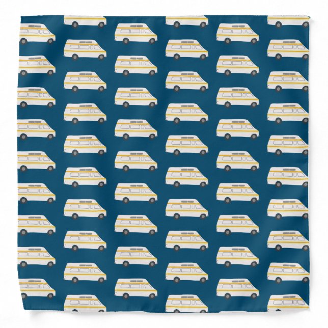 VanLIFE Campervan RV Van Camper on blue Bandana (Front)