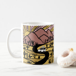 Vanlife Desert Mountain Explore Sunrise Coffee Mug
