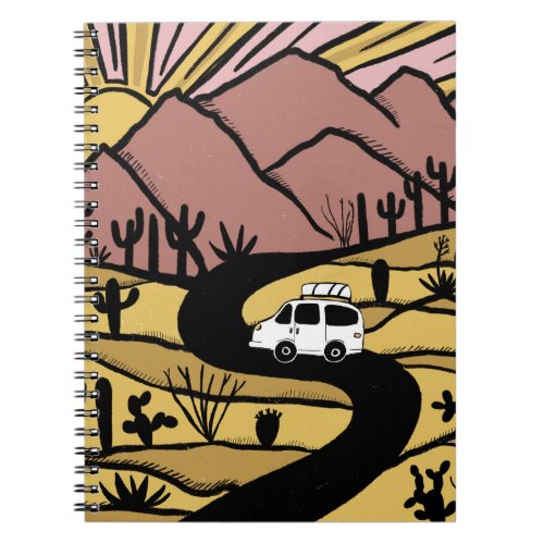 Vanlife Desert Road Trip Camping Notebook