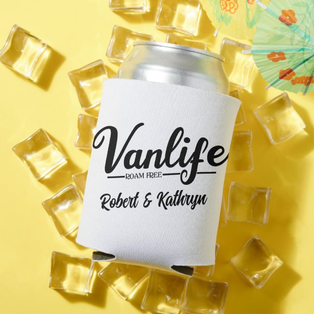 "VanLife" Personalized  Can Cooler (In Situ Summer)