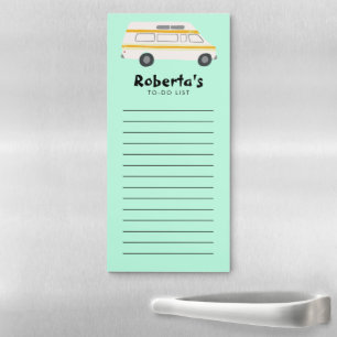 Vanlife RV Custom Grocery Shopping To-DO List Magnetic Notepad