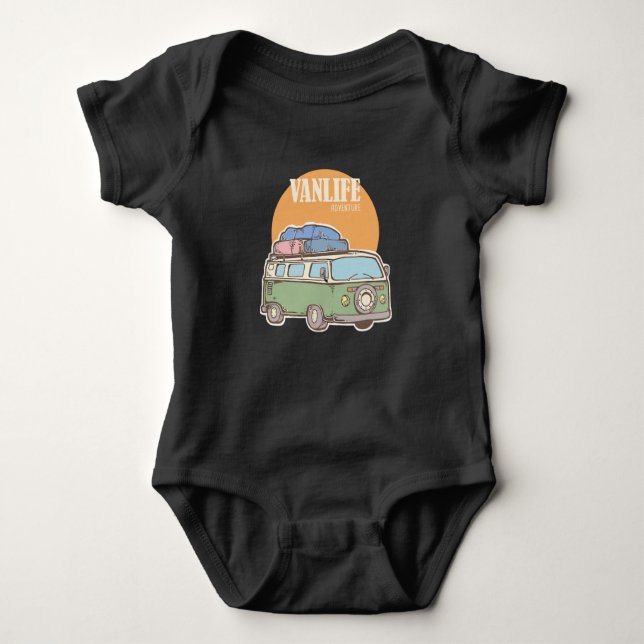 Vanlife Travel Baby Bodysuit (Front)