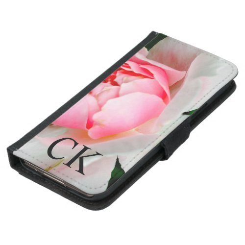 Vanmoure Petal Rose Elegant  Monogram Wallet Phone Case For Samsung Galaxy S5