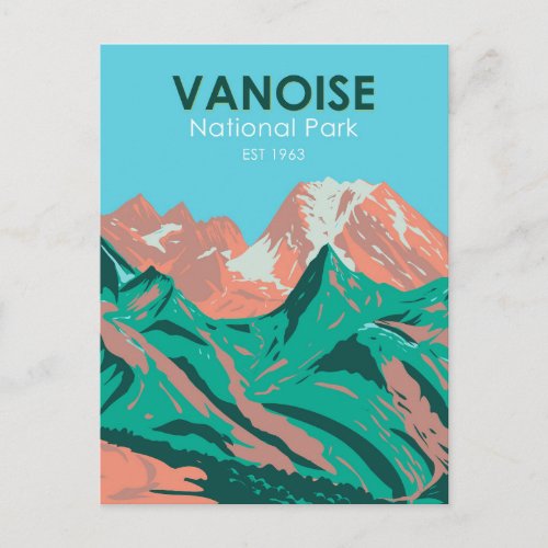 Vanoise National Park France Vintage Postcard